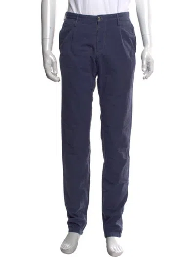 Pre-owned Pt Torino Striped Pants In Blue