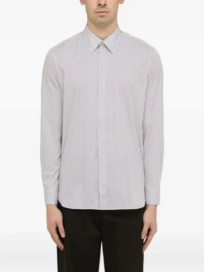 Pt Torino Striped Shirt In White