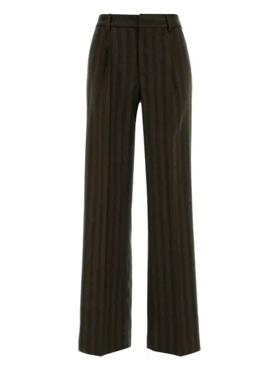 Pt Torino Embroidered Stretch Wool Lola Pant In Green