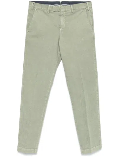 Pt Torino Striped Trousers In Green