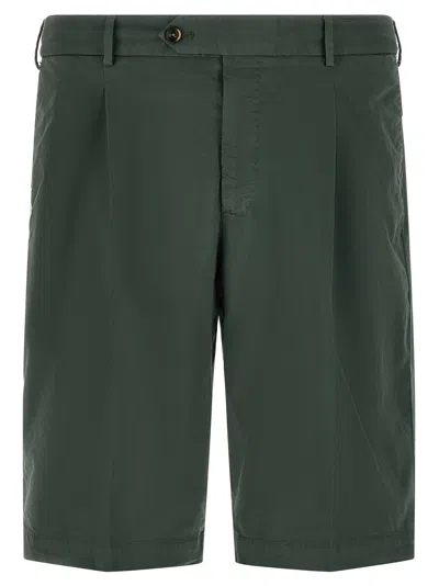 Pt Torino Style Mens Bermuda Shorts Belt Loops In Green