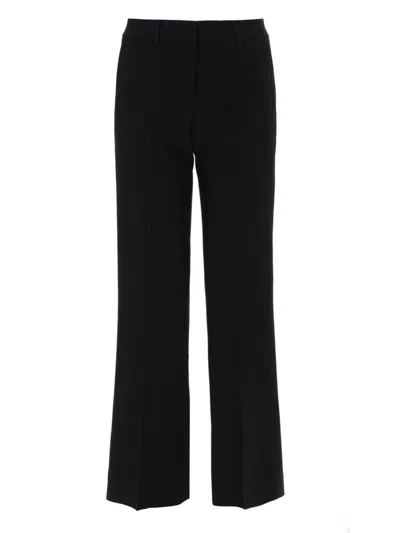 Pt Torino Jodie Tailored Fit Slight Flare Trousers Pants In Black