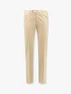 Pt Torino Stretch Cotton Trouser With Logo Metal Charm