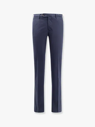 Pt Torino Super Slimfit Stretch Cotton Trousers In Blue