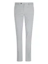 Pt Torino Superslim Grey Chinos With Straight Leg In Gray