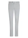 Pt Torino Superslim Grey Chinos With Straight Leg In Gray