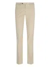 Pt Torino Superslim Fit Beige Cotton Chinos With Classic Pockets