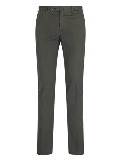 PT TORINO SUPERSLIM GREEN CHINOS WITH TAILORED STRAIGHT LEGS