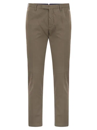 PT TORINO SUPERSLIM TROUSERS IN COTTON AND SILK