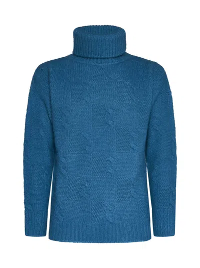 Pt Torino Sweater In Turquoise