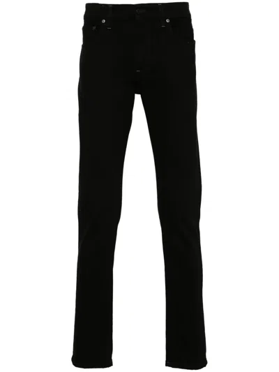 Pt Torino Swing Low-rise Slim-fit Jeans In Black