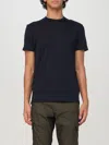 Pt Torino Midnight Blue Silk Blend T-shirt In Blau
