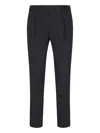 Pt Torino Navy Blue Cotton Trousers In Black