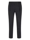 Pt Torino Navy Blue Cotton Trousers In Black