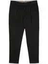 Pt Torino Tailored Black Trousers With Classic Pleat In Black