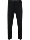 Pt Torino Tailored Black Trousers With Discreet Pockets In Black
