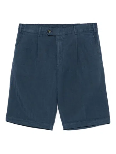 Pt Torino Tailored Blue Bermuda Shorts With Classic Waistband