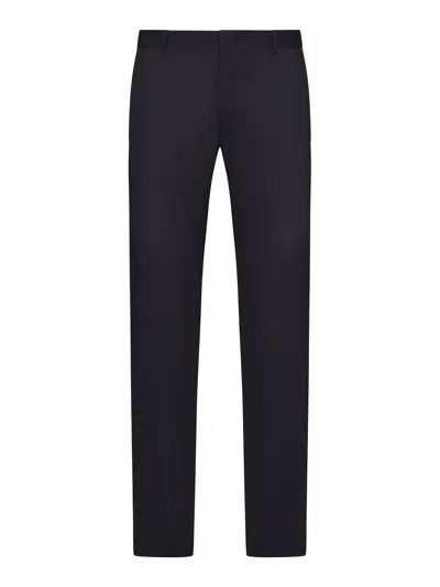Pt Torino Tailored Cotton Blend Trousers In Black