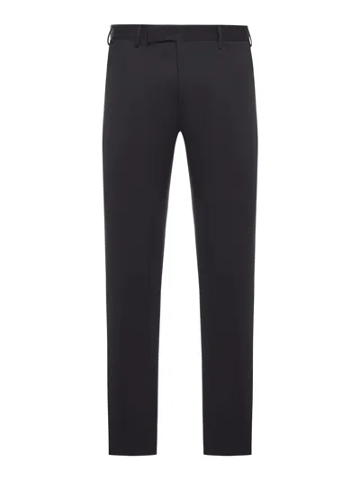 Pt Torino Tailored Cotton Trousers In Black