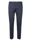 Pt Torino Tailored Cotton Trousers In Blue