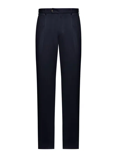 Pt Torino Tailored Cotton Trousers In Blue