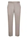 Pt Torino Tailored Cotton Trousers In Gray