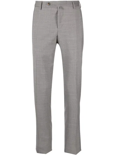 Pt Torino Tailored-cut Tapered Trousers In Grey