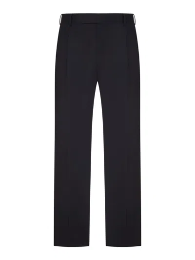 Pt Torino Tailored Fabric Trousers With Pleats In Black