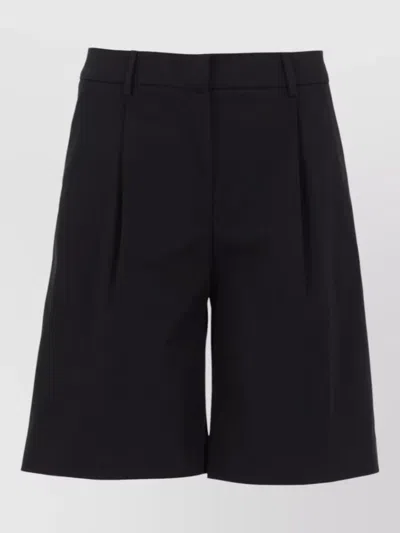 Pt Torino Tailored Pants Belt Loops Back Pocket Pleats In Black