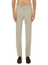 Pt Torino Tailored Slim Fit Pants In Lightweight Cotton Blend In Ivory