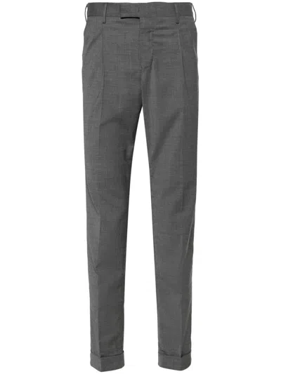 Pt Torino Tailored Slim Fit Trousers In Gray