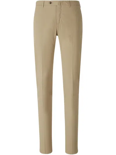 Pt Torino Tailored Slim-fit Trousers In Neutrals
