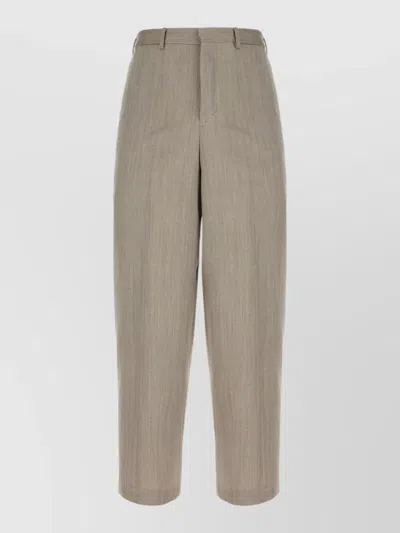 Pt Torino Tailored Trousers Belt Loops Back Pockets In Brown