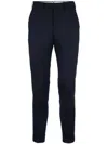 Pt Torino Slim Fit Trousers Pressed Crease In Blue