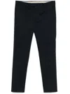 Pt Torino Navy Blue Trousers With Concealed Fastening In Blue