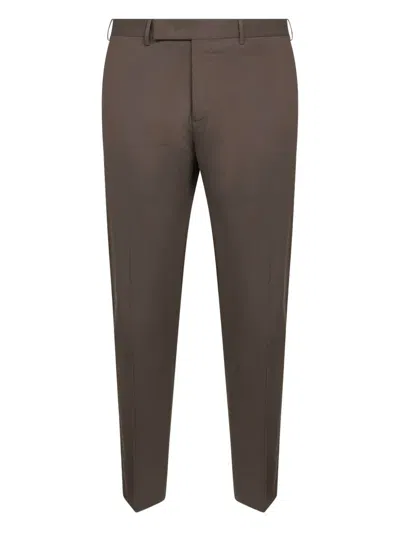 Pt Torino Tailored Trousers In Brown