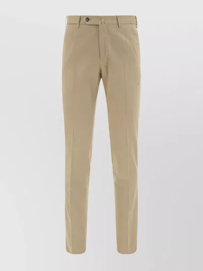 Pt Torino Tailored Trousers Featuring Belt Loops In Neutral