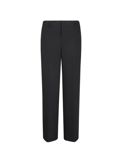 Pt Torino Stretch Wool Tailored Pants Belt Loops In Black