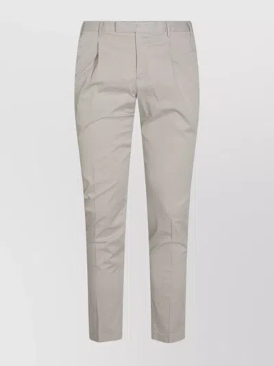 Pt Torino Tailored Trousers With Pockets And Pleats In Gray