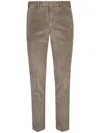 Pt Torino Tailored Trousers With Subtle Corduroy Texture And Comfortable Fit In Brown