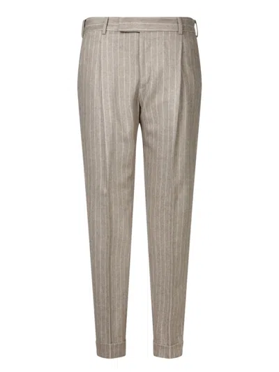 PT TORINO PT TORINO TAILORED TROUSERS WITH SUBTLE PINSTRIPE DETAIL