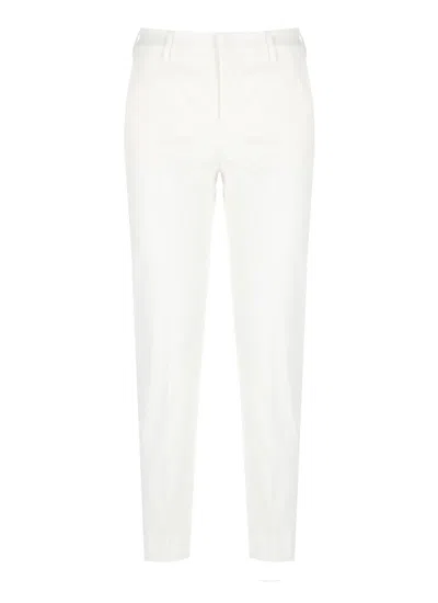 Pt Torino Tailored White Cotton Pants