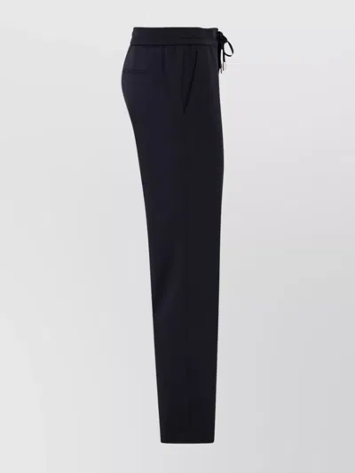 Pt Torino Tailored Wool Blend Straight Leg Trousers In Black