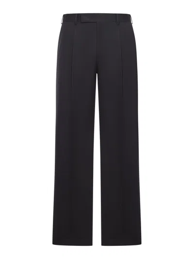 Pt Torino Tailored Wool Trousers In Black