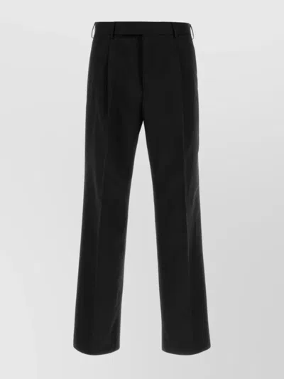PT TORINO TAILORED WOOL TROUSERS WITH PLEATS AND POCKETS