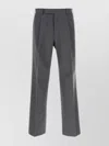 Pt Torino Tailored Wool Trousers With Pleats And Pockets In Gray