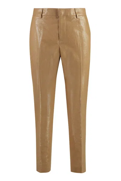 Pt Torino Tapered-fit Trousers In Beige