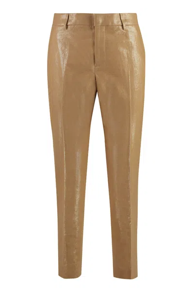 Pt Torino Tapered-fit Trousers In Beige