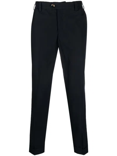 Pt Torino Cropped Tapered-leg Trousers In Blue