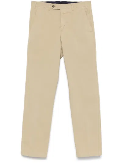 Pt Torino Tapered-leg Chinos In Neutrals